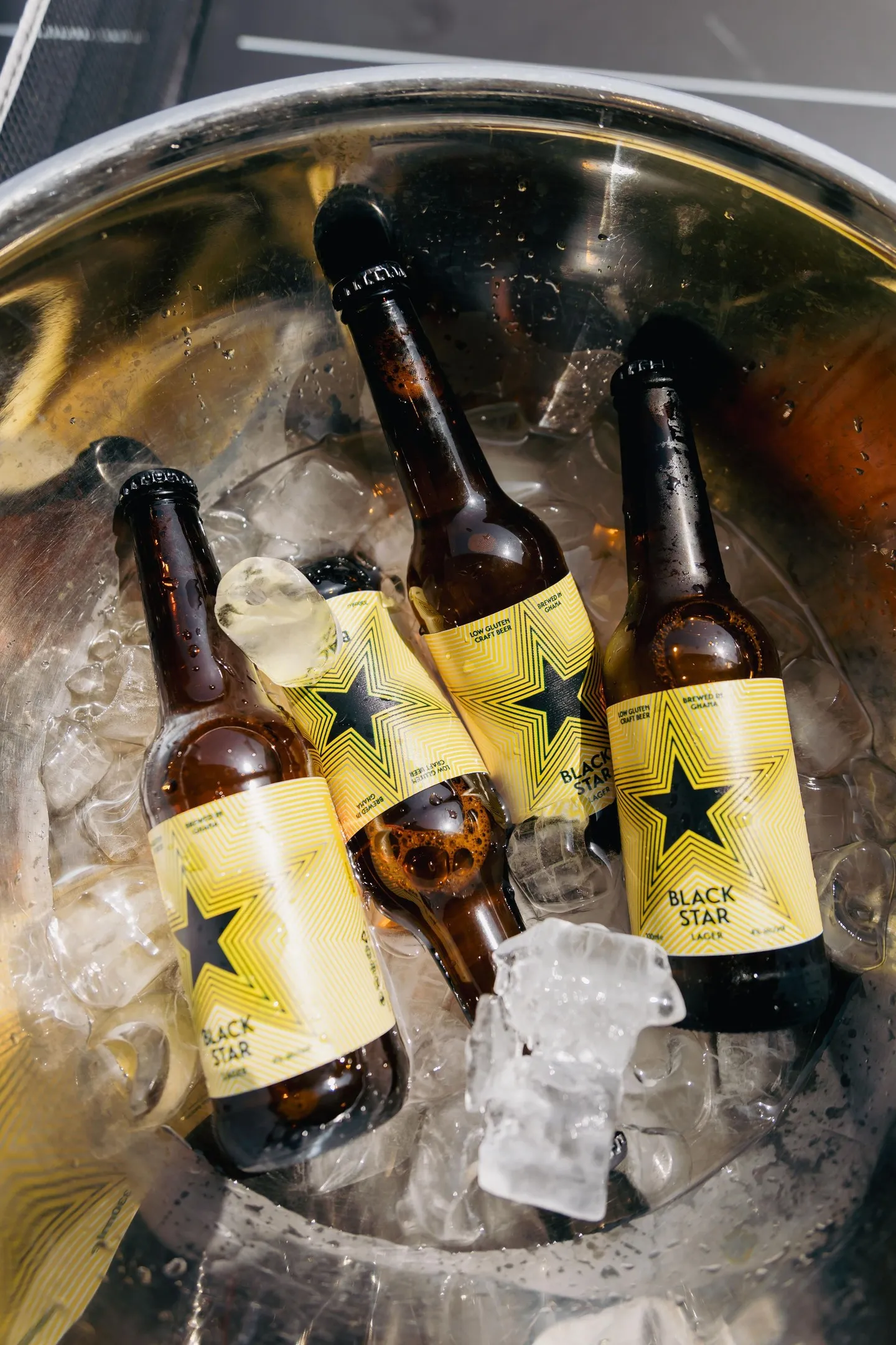 Black Star bottles on ice